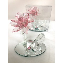 Acrylic Flower with High Heel Shoe Favor Bridal Shower Birthday Favor Gift Pink